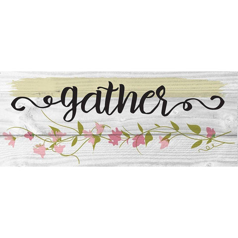 Curly Cue Gather Floral 6 Gold Ornate Wood Framed Art Print with Double Matting by Hogan, Melody