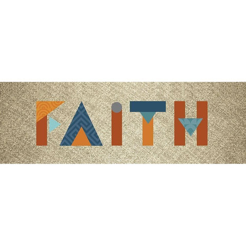 Mod Faith White Modern Wood Framed Art Print by Hogan, Melody