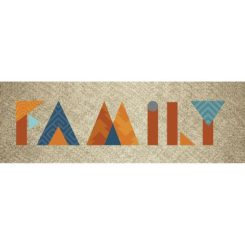 Mod Family White Modern Wood Framed Art Print by Hogan, Melody
