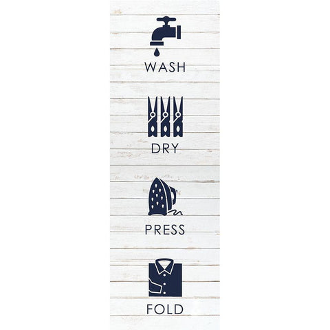 Laundry White Wood White Modern Wood Framed Art Print by Hogan, Melody