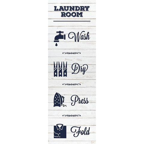 Laundry White Wood 2 Black Modern Wood Framed Art Print by Hogan, Melody