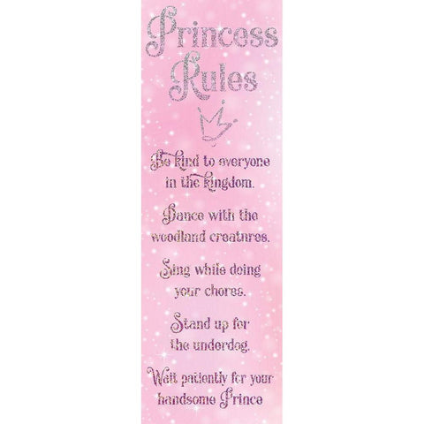 Princess Rules 3 Gold Ornate Wood Framed Art Print with Double Matting by Hogan, Melody