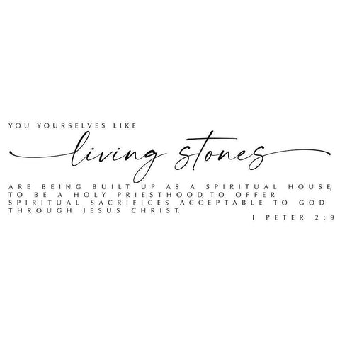 Living Stones White Modern Wood Framed Art Print by Hogan, Melody