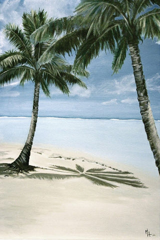 Solitude Paradise 1 Black Modern Wood Framed Art Print by Hogan, Melody