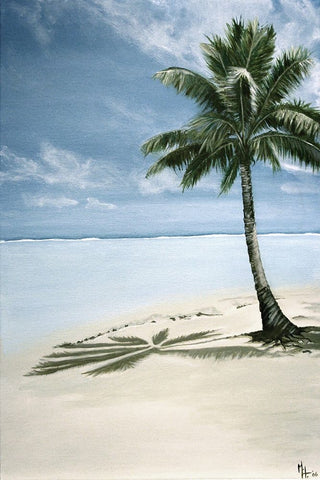 Solitude Paradise 2 Black Modern Wood Framed Art Print by Hogan, Melody