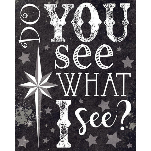 Christmas Chalkboard See White Modern Wood Framed Art Print by Hogan, Melody