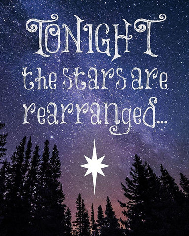 Christmas Star Trees 2 Black Ornate Wood Framed Art Print with Double Matting by Hogan, Melody