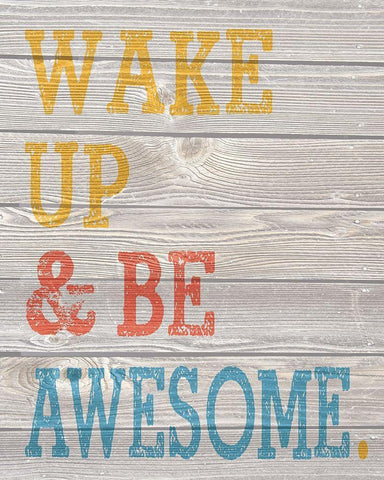 Wood Panel Typography 3 White Modern Wood Framed Art Print with Double Matting by Hogan, Melody