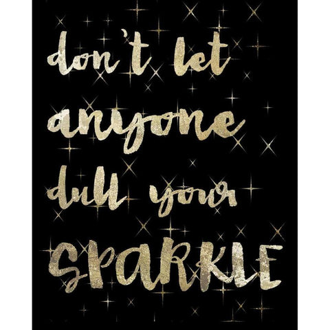 Your Sparkle Black Modern Wood Framed Art Print by Hogan, Melody