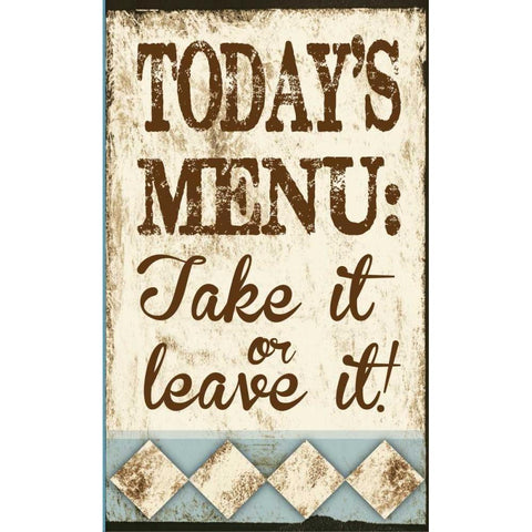 Take It or Leave It White Modern Wood Framed Art Print by Hogan, Melody