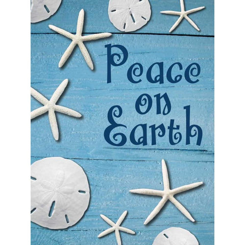 Coastal Christmas Sand Dollars 1 White Modern Wood Framed Art Print by Hogan, Melody