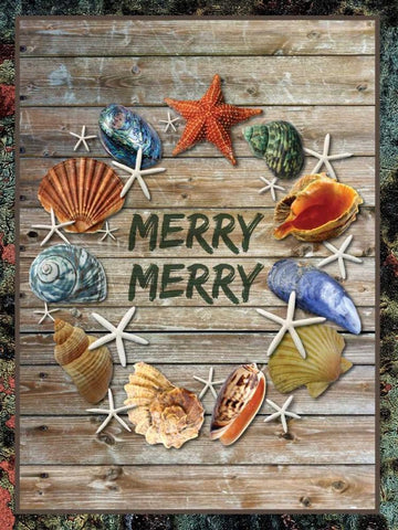 Merry Coastal 2 Black Ornate Wood Framed Art Print with Double Matting by Hogan, Melody