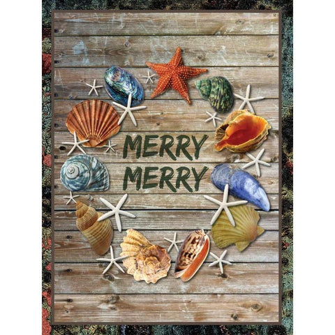 Merry Coastal 2 Black Modern Wood Framed Art Print by Hogan, Melody