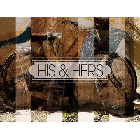 His And Hers White Modern Wood Framed Art Print by Hogan, Melody