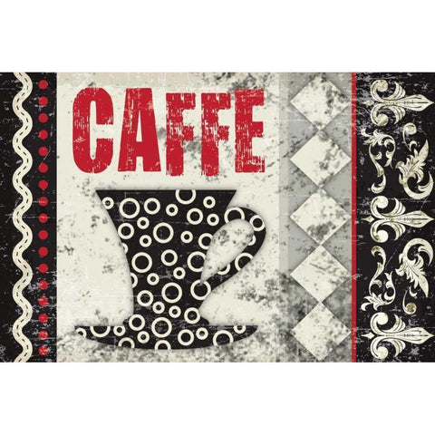 Caffe Fabuloso 3 Black Modern Wood Framed Art Print with Double Matting by Hogan, Melody