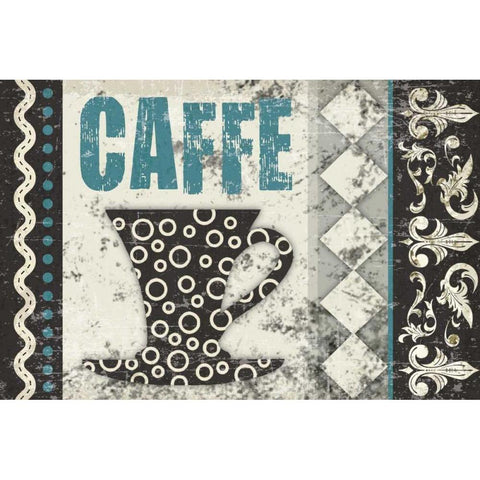 Caffe Fabuloso White Modern Wood Framed Art Print by Hogan, Melody