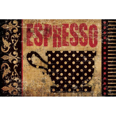 Expresso Buenisimo 2 Gold Ornate Wood Framed Art Print with Double Matting by Hogan, Melody