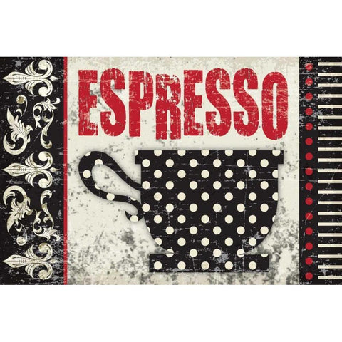 Expresso Buenisimo 3 White Modern Wood Framed Art Print by Hogan, Melody