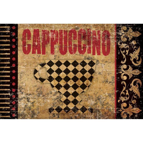 Cappuccino Fantastico 2 White Modern Wood Framed Art Print by Hogan, Melody