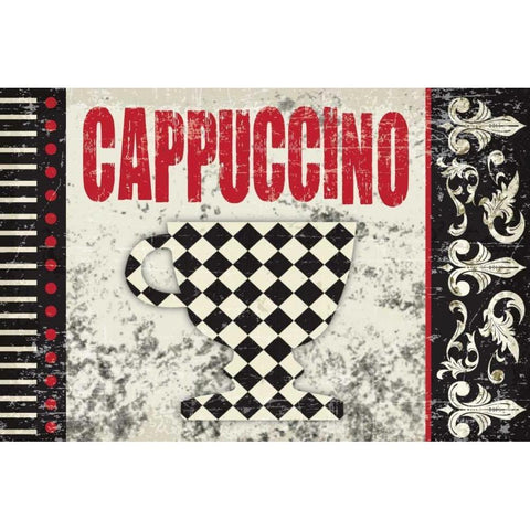 Cappuccino Fantastico 3 White Modern Wood Framed Art Print by Hogan, Melody