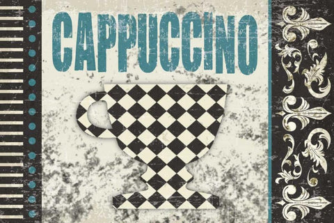 Cappuccino Fantastico Black Ornate Wood Framed Art Print with Double Matting by Hogan, Melody