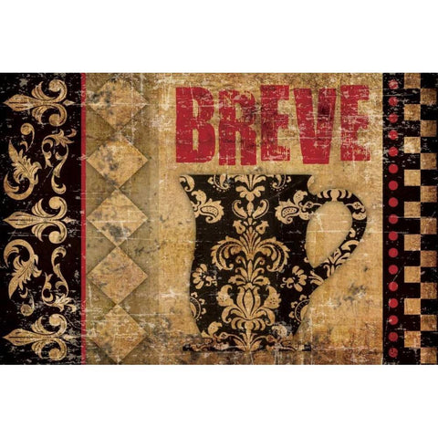 Breve Delicioso 2 Black Modern Wood Framed Art Print with Double Matting by Hogan, Melody