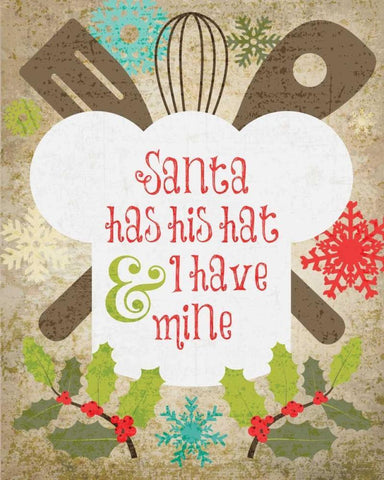 Christmas Kitchen 3 White Modern Wood Framed Art Print with Double Matting by Hogan, Melody