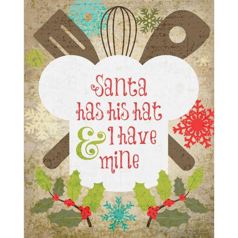 Christmas Kitchen 3 White Modern Wood Framed Art Print by Hogan, Melody