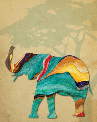 Safari Stripes 2 Black Ornate Wood Framed Art Print with Double Matting by Hogan, Melody