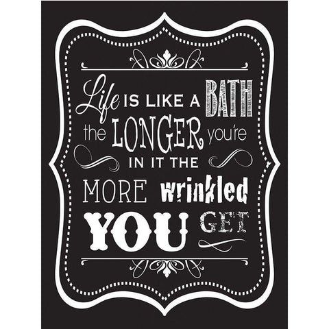 Bath Chalk 7 White Modern Wood Framed Art Print by Hogan, Melody