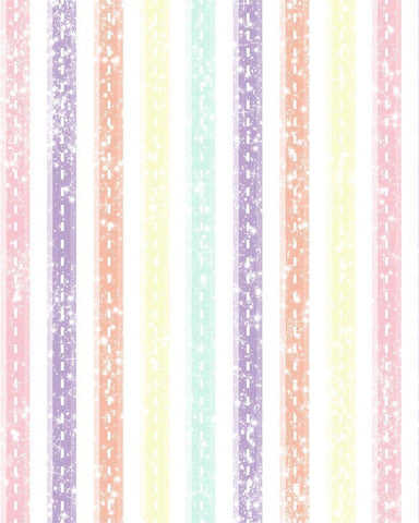 Unique Stripe White Modern Wood Framed Art Print with Double Matting by Hogan, Melody