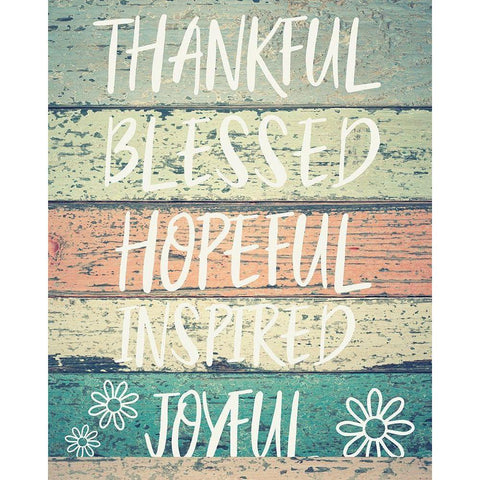 Inspired Joyful Black Modern Wood Framed Art Print by Hogan, Melody