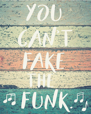 Cant Fake the Funk Black Ornate Wood Framed Art Print with Double Matting by Hogan, Melody