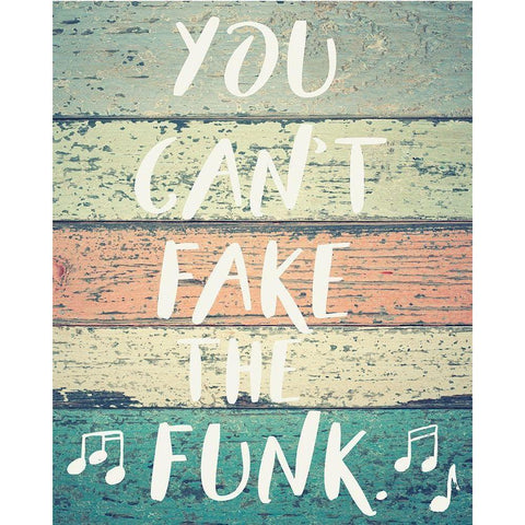 Cant Fake the Funk Black Modern Wood Framed Art Print with Double Matting by Hogan, Melody