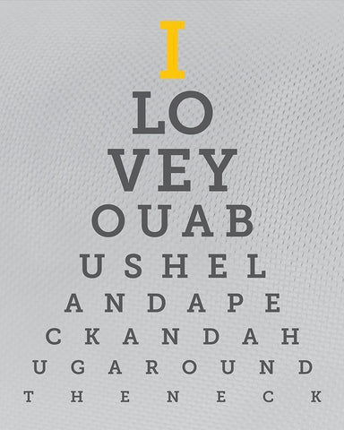 Colorful Eye Chart 5 Black Ornate Wood Framed Art Print with Double Matting by Hogan, Melody