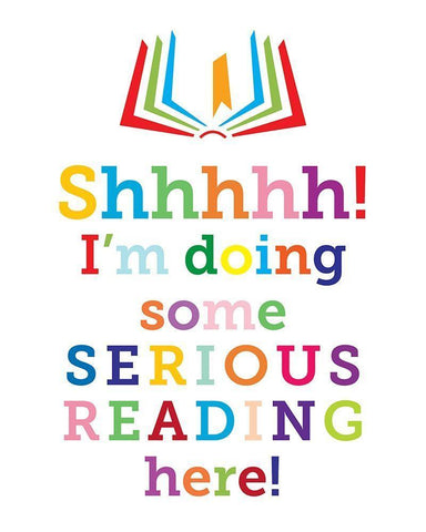 Serious Reading 1 White Modern Wood Framed Art Print with Double Matting by Hogan, Melody