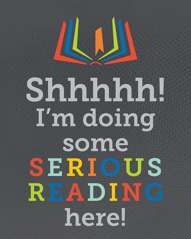 Serious Reading 5 White Modern Wood Framed Art Print with Double Matting by Hogan, Melody