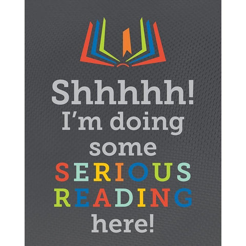 Serious Reading 5 Black Modern Wood Framed Art Print by Hogan, Melody