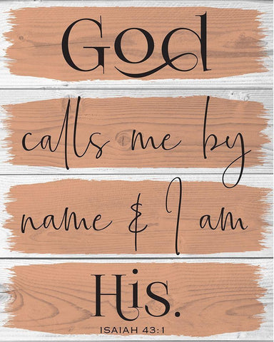 God Wood Panels 3 White Modern Wood Framed Art Print with Double Matting by Hogan, Melody