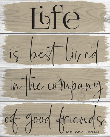 Life Wood Panels  Color 4 Black Ornate Wood Framed Art Print with Double Matting by Hogan, Melody