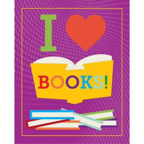 Read Books 4 Black Modern Wood Framed Art Print by Hogan, Melody