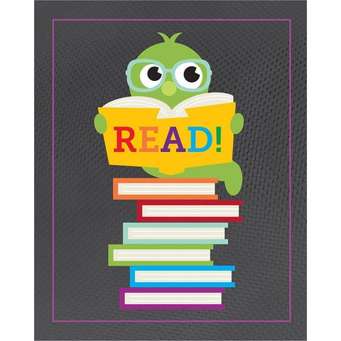 Read Books 5 Black Modern Wood Framed Art Print by Hogan, Melody