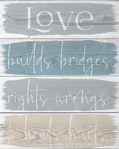 Spring Bridges 1 White Modern Wood Framed Art Print with Double Matting by Hogan, Melody