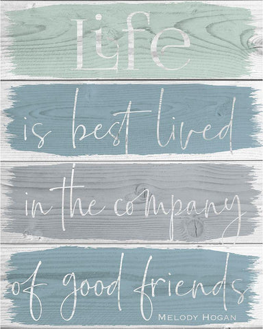 Life Spring Wood 1 White Modern Wood Framed Art Print with Double Matting by Hogan, Melody