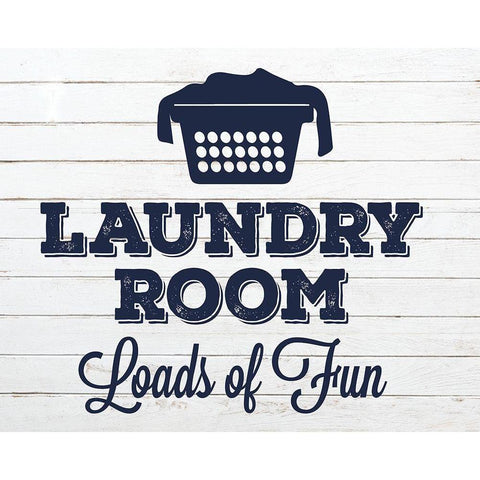 Laundry Pair Navy 1 Black Modern Wood Framed Art Print by Hogan, Melody