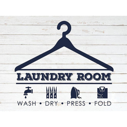 Laundry Expectations 1 White Modern Wood Framed Art Print by Hogan, Melody