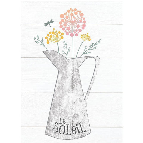 Pitcher Botanicals Pastel 3 White Modern Wood Framed Art Print by Hogan, Melody