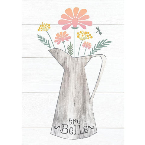 Pitcher Botanicals Pastel 5 Black Modern Wood Framed Art Print by Hogan, Melody