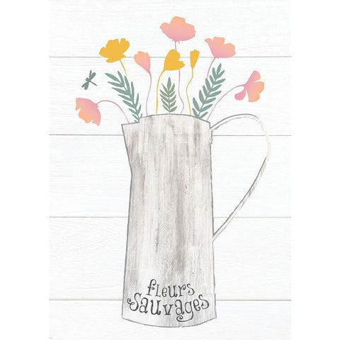 Pitcher Botanicals Pastel 6 Black Modern Wood Framed Art Print by Hogan, Melody
