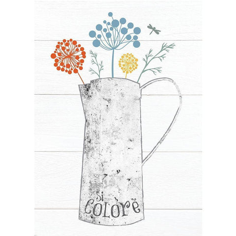 Pitcher Botanicals Primary 4 Gold Ornate Wood Framed Art Print with Double Matting by Hogan, Melody